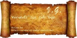 Verebélyi Gábor névjegykártya
